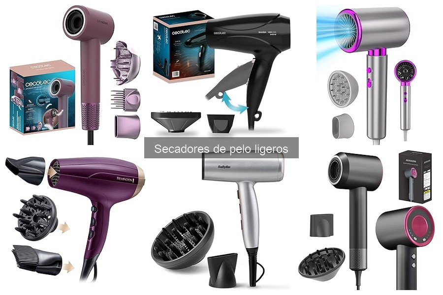 Alternativas a secadores de pelo ligeros para secado efectivo