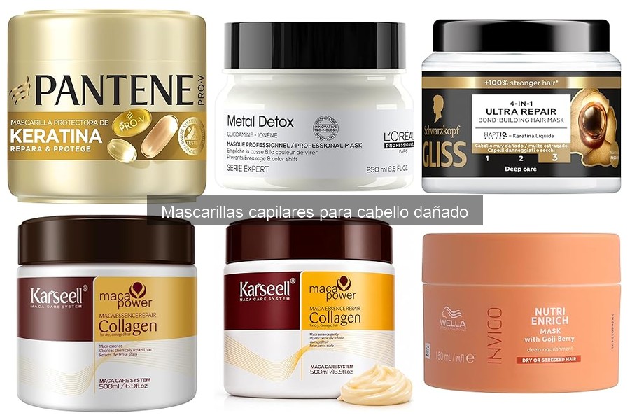 Comparativa de mascarillas capilares para cabello dañado