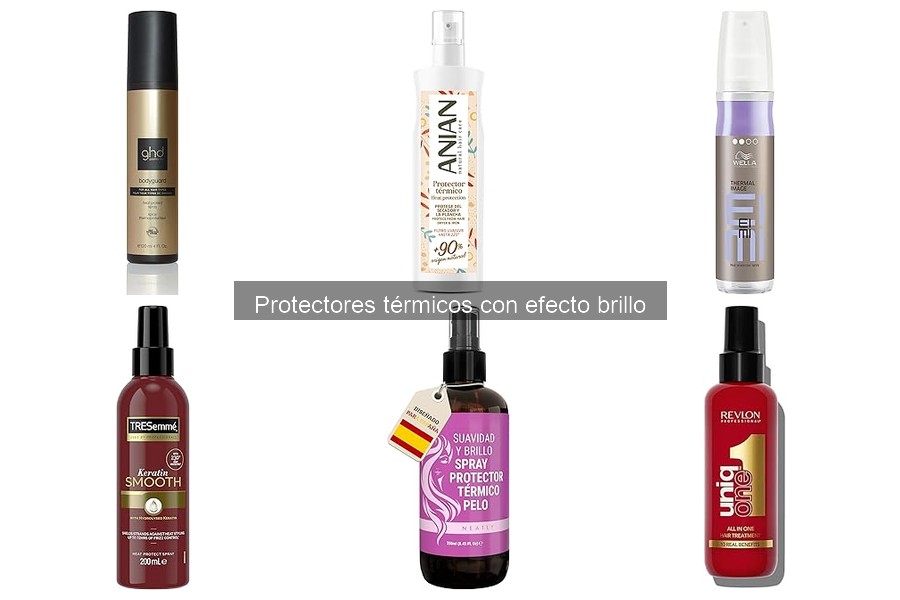 Ingredientes clave en protectores térmicos con efecto brillo