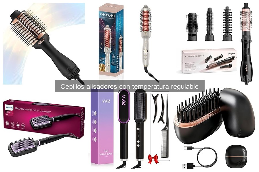 Mejores cepillos alisadores con temperatura regulable para rizo