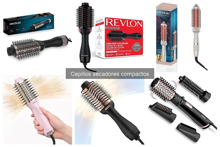 Mejores cepillos secadores compactos para cabello rizado