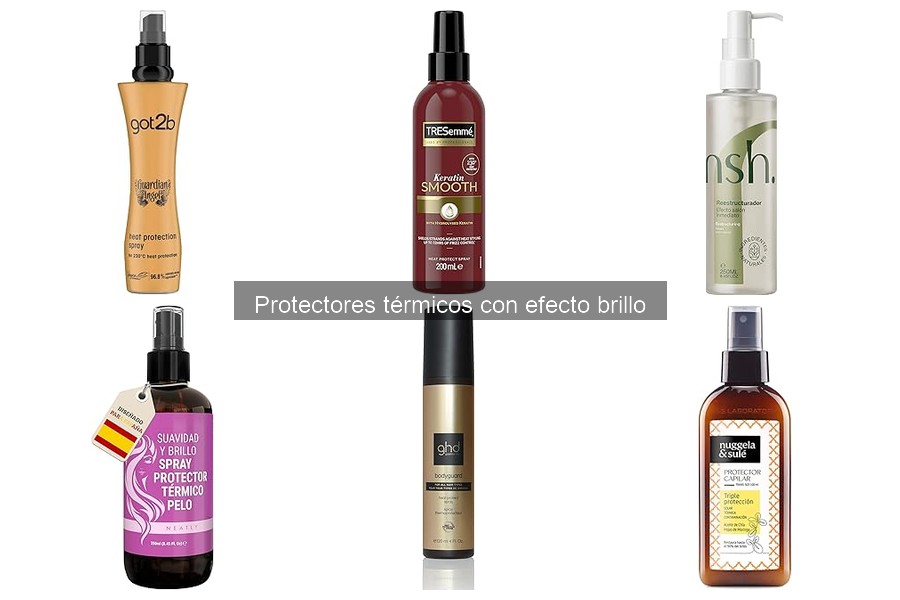 ¿Se pueden usar protectores térmicos con efecto brillo en cabello seco?